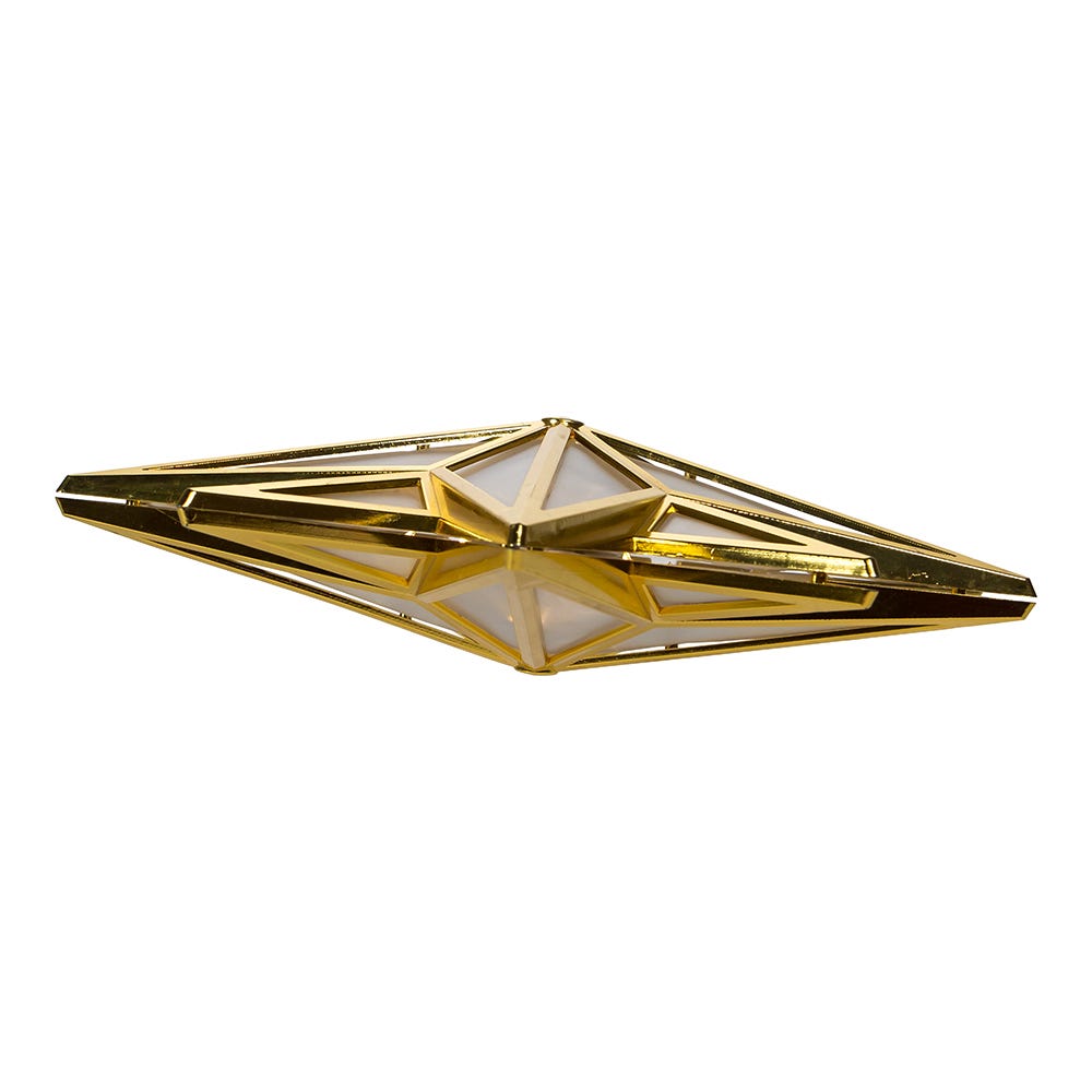 Kurt Adler 15-Inch 10-Point Warm White LED Gold Star Tree Topper